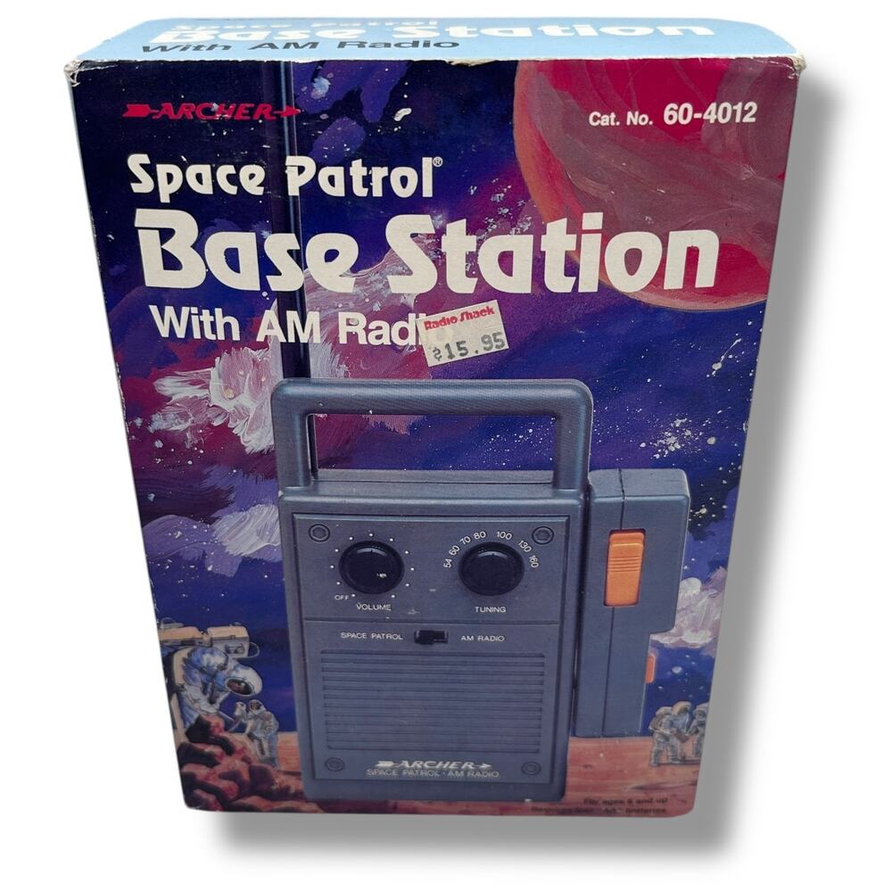 Vintage Archer Space Patrol Base Station with‎ AM Radio Gray 70s Toy 60-4012 New